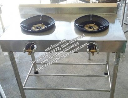 เตาแก๊สหัวเร่ง เตา KB5 แบบ 2 หัวเตา พร้อมโต๊ะวางเตา