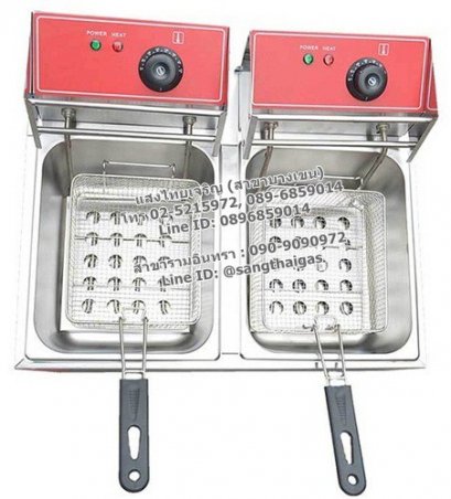 หม้อทอดไฟฟ้าอ่างคู่ 14 ลิตร (อ่างละ 7 ลิตร)  ควบคุมอุณหภูมิได้
