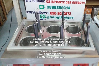 เตาลวกเส้นอูด้งตั้งโต๊ะ ใช้ไฟฟ้า แบบ 6 ช่องลวก