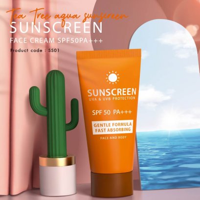 SS01 : TEA TREE AQUA SUNSCREEN FACE CREAM SPF 50 PA+++