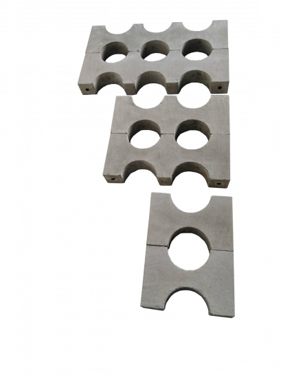 หวีคอนกรีตรองท่อ HDPE มาตราฐานการไฟฟ้า แคล้มล็อคท่อ HDPE (HDPE Spacer Block, Concrete Spacer Block for HDPE, Duct Bank Concrete Spacers) (Concrete Spacer Block for 63,140 mm HDPE Conduct)