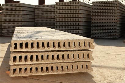 แผ่นพื้นคอนกรีตอัดแรงชนิดกลวง HOLLOW  CORE  SLAB