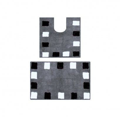 พรมคอตต้อน รุ่นคู่ ขนาดยาว 45 x 45 + 45 x 75 ซม.