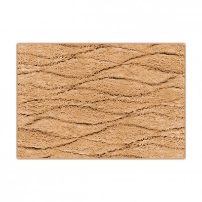 พรมเช็ดเท้า ไมโครไฟเบอร์ รุ่น ลายคลื่น ขนาด 65 x 45 ซม.