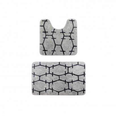 พรมเช็ดเท้า ไมโครไฟเบอร์ รุ่น ชุด 2 ชิ้น  ขนาด 45x45, 45x65 ซม.