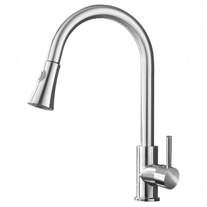 ก๊อกอ่างล้างจาน แบบดึง-ยืด หัวก๊อกได้ สแตนเลส 304