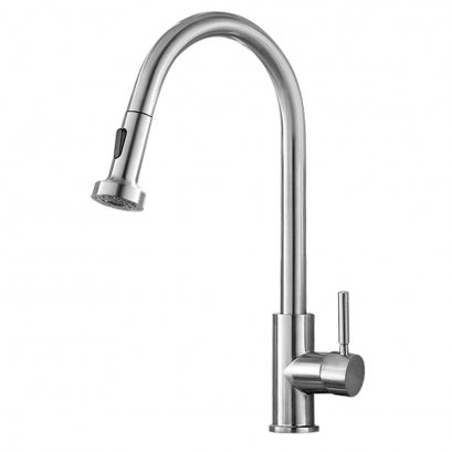 ก๊อกอ่างล้างจาน แบบดึง-ยืด หัวก๊อกได้ สแตนเลส 304