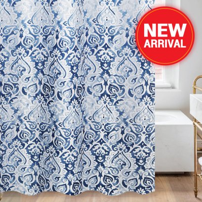 ผ้าม่านห้องน้ำเนื้อผ้าทอลายด้ายคุณภาพสูง รุ่น STYLETEX