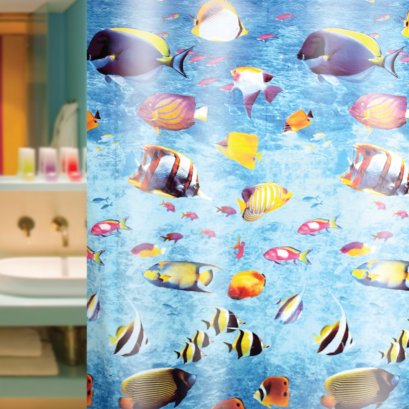 ผ้าม่านห้องน้ำพลาสติกพิมพ์ลาย รุ่น PEVA WONDERBATH