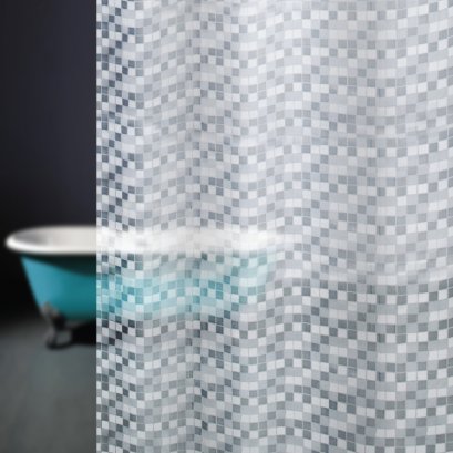 ผ้าม่านห้องน้ำพลาสติกพิมพ์ลายสวยงาม รุ่น PVC ACUSTEX