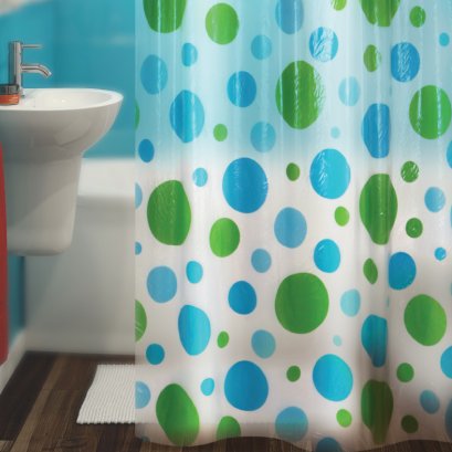 ผ้าม่านห้องน้ำพลาสติกพิมพ์ลายสวยงาม รุ่น PVC ACUSTEX