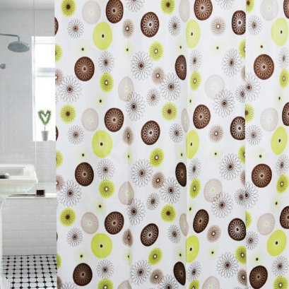 ผ้าม่านห้องน้ำเนื้อผ้าไนล่อน 100% พิมพ์ลาย รุ่น SPATEX DESIGN