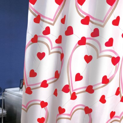 TEXTILE SHOWER CURTAIN POLY SPATEX DESIGN