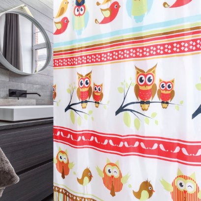 ผ้าม่านห้องน้ำเนื้อผ้าไนล่อน พิมพ์ลาย รุ่น SPATEX DESIGN