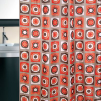 TEXTILE SHOWER CURTAIN POLYFETTA-HOMETEX