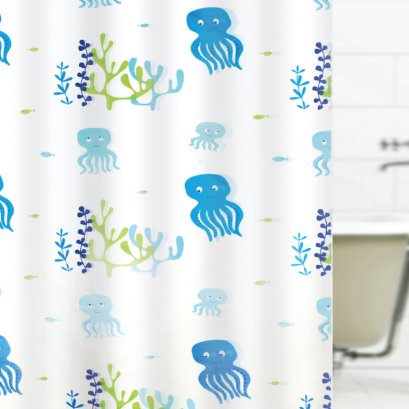 TEXTILE SHOWER CURTAIN POLYFETTA-HOMETEX