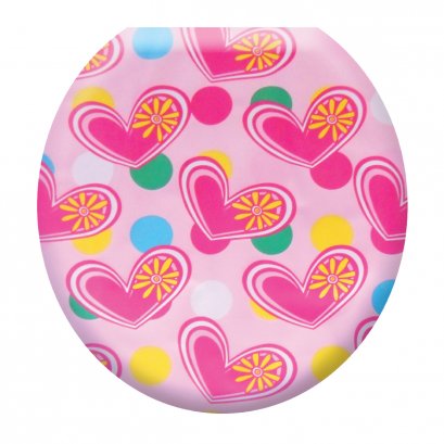 ฝาชักโครกเสริมฟองน้ำ [รุ่นพิมพ์ลาย]