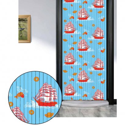 มู่ลี่ประตูแบบพิมพ์ลายเต็มผืน