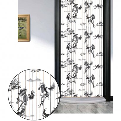 มู่ลี่ประตูแบบพิมพ์ลายเต็มผืน