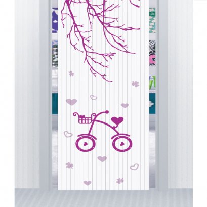 มู่ลี่ประตูแบบสกรีนภาพเต็มผืน