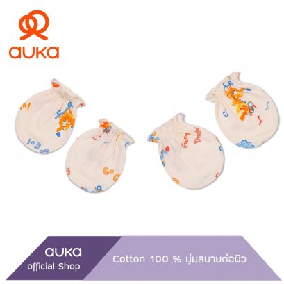 Auka ถุงมือเด็กแรกเกิด Free Size, Auka Funny Dargon (Basic)