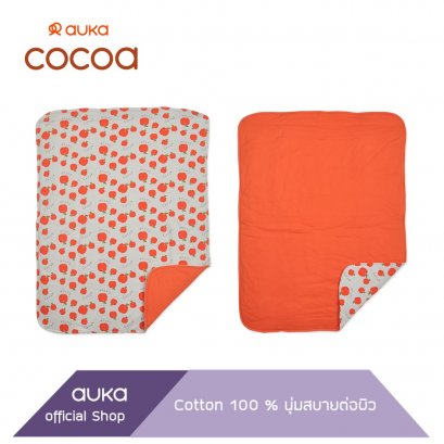 Auka ผ้าห่มแบบหนา ใส่ใยสังเคราะห์ เด็กแรกเกิด -18 เดือน, Size 30"x40"inc.,Collection Cocoa Apple