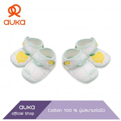 Auka รองเท้าเด็ก.ก่อนวัยหัดเดิน อายุ 3 - 12 เดือน.Collection Cocoa Lemon.