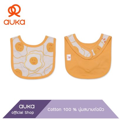 Auka ผ้ากันเปื้อนเด็กแรกเกิด - 6 months. Size, 18*13 Cms.Auka Little Egg