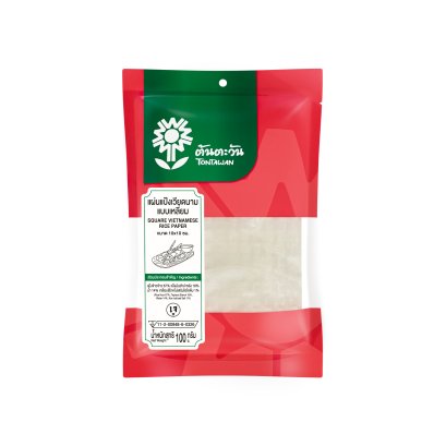 Square Vietnamese rice paper  10x10 cm.100g Tontawan brand