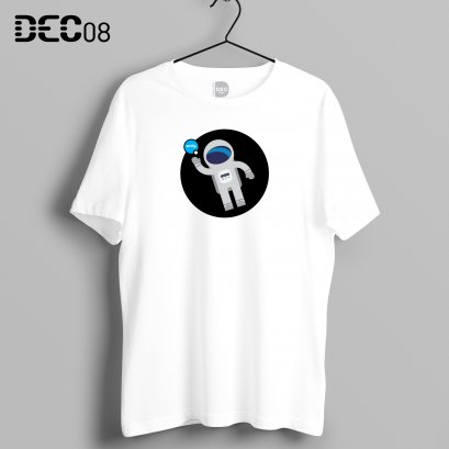 เสื้อยืดขาวมนุษย์อวกาศน้อย