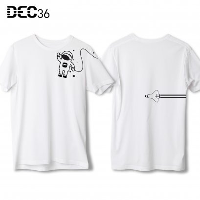 เสื้อยืดขาว Spaceman