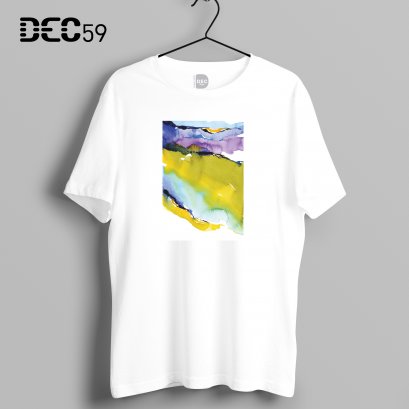 เสื้อยืดขาว Abstract Art 3
