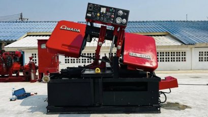 เครื่องเลื่อยสายพานญี่ปุ่น(BANDSAW) AMADA JAPAN รุ่น HA-400 รุ่นมีหางส่ง (Bucket) ระบบไฟ 380V สภาพพร้อมใช้  มี VDO CLIP