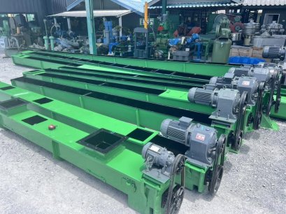 สกรูลำเลียงวัตถุดิบ(ScrewConveyor) แบบรางครึ่งใบ 380V เข้ามา 9 ตัว