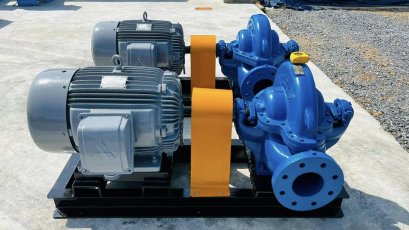 ชุดปั้มน้ำสปริทเคส AURORA USA มอเตอร์ Mitsubishi 40 HP ระบบไฟ 380V