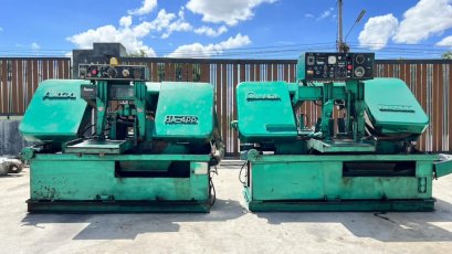 เครื่องเลื่อยสายพานญี่ปุ่น(BANDSAW) AMADA JAPAN  รุ่น HA-400 มีบัคเก็ตหางส่ง งานถอดประมูลจอดนาน ขายตามสภาพ