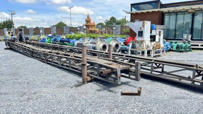 สายพานลำเลียง(CONVEYOR) ขนาดยาว / ร่องวี / พื้นเรียบ งานตัดประมูลมีมอเตอร์พร้อม 380V ของใช้งานได้ปกติ เข้ามา 2 ตัว