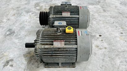 มอเตอร์ไฟฟ้ากำลังรอบช้า Mitsubishi 30 HP 6 POLE 960 RPM 380V สภาพสวยลวดเดิม