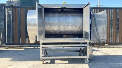 เครื่องล้างสลัดแห้งงานสเตนเลส ขนาดห้อง (กยส) 90 x 135 x 100 cm มีระบบน้ำฉีดล้างในตัว 380V สเตนเลสทั้งตัว