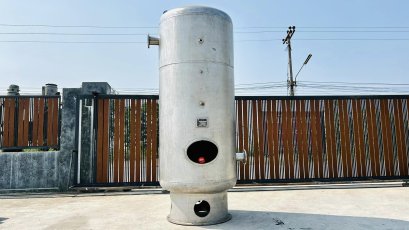 ถังพักลมงานสแตนเลส ขนาด 2000 Litr. หนา 8 mm / Press : 10 bar / งานสแตนเลสเกรดพรีเมี่ยม ตัวถังและบอดี้สภาพสวยพร้อมใช้