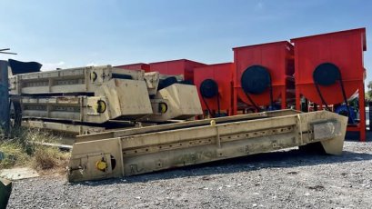 สายพานลำเลียง(CONVEYOR)  RULMECA ITALY สายพานลำเลียงรุ่นงานหนัก HEAVY DEUTY ร่องเป็นแบบตัว U ขนาดความยาว 4 เมตร หน้าสายพาน 85 cm 380V งานยุโรปพรีเมี่ยมมีตัวแทนจำหน่ายทั่วโลก เข้ามา 8 ตัว ของใหม่เก็บสแปยังไม่ได้ใช้งาน