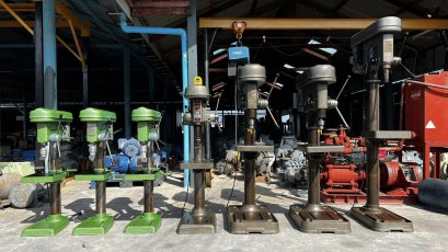 สว่านแท่นเก่าญี่ปุ่น  KIRA / KITAGAWA / PHILLIP / KING   TAIWAN ตรวจเช็คฟิตให้ใหม่ทั้งระบบ ใช้ไฟบ้าน 220V