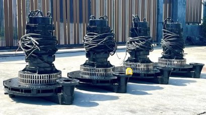 ปั้มเติมอากาศบ่อบำบัด SHINMAYWA JAPAN ขนาด 10 HP / ท่อ 3” 380V