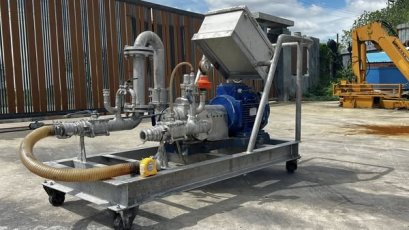 ปั้มของหนืด_Lobepump เรือนปั้มเป็นแบบสเตนเลส ขนาดท่อ 2” มอเตอร์ 5.5 hp 380V พร้อมตู้คอนโทรล