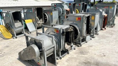 โบลเวอร์ดูดเป่าระบายอากาศ KRUGER CENTRIFUGAL FAN มีตั้งแต่ขนาด 1 HP - 5.5 HP / ระบบไฟ 380V ของประมูลถอดจากไลน์ผลิต สภาพพร้อมใช้