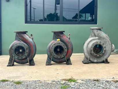หัวปั้มน้ำหอยโข่ง EBARA JAPAN ใบพัดทองเหลือง ขนาด 8~6” เข้ามา 3 ตัว (ใช้กับ 60~75 HP)