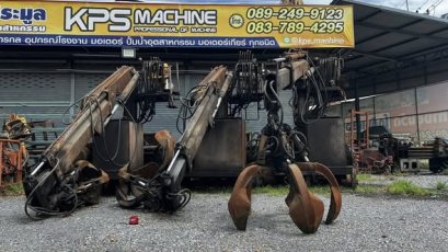 เฮี้ยบช้าง4ตัน(HIAB) HIAB 081 รุ่น 4 ton (4000 kg) ใช้มอเตอร์ไฟฟ้าต้นกำลังในการขับเคลื่อนแม่ปั้มไฮดรอลิค มีรางล้อเลื่อน + หัวขยุ้ม 380V