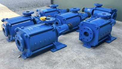 ปั้มมัลติจสเตทหลายใบพัด INGERSOLL-DRESSER ใบพัดทองเหลือง / ขนาดท่อ 3~2.5” / H : 61 m / Q : 17 m3/h