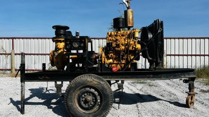 เครื่องสูบน้ำ เครื่องยนต์ดีเซล ISUZU 4 สูบ ชนปั้มน้ำหอยโข่งอิตาลี่