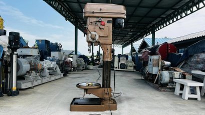 สว่านเจาะต้าปเก่าญี่ปุ่น RRS ROKU JAPAN สว่านเจาะต้าปงานญี่ปุ่น เจาะโต 50 mm มีฟีดออโต้ / ฟุตสวิทช์ และ ระบบต้าปในตัว งานรุ่นหนักเกรดพรีเมี่ยม ตัวสูง 210 cm ระบบไฟ 380V